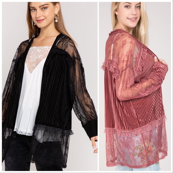 POL Amanda Mesh Lace Cardigan - Picture 3 of 11